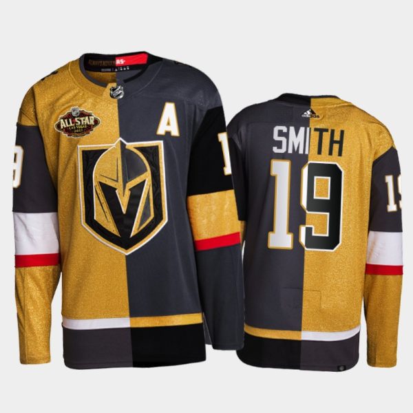 Men Vegas Golden Knights Reilly Smith 2022 All-Star Jersey Gold Black Split Edition Uniform