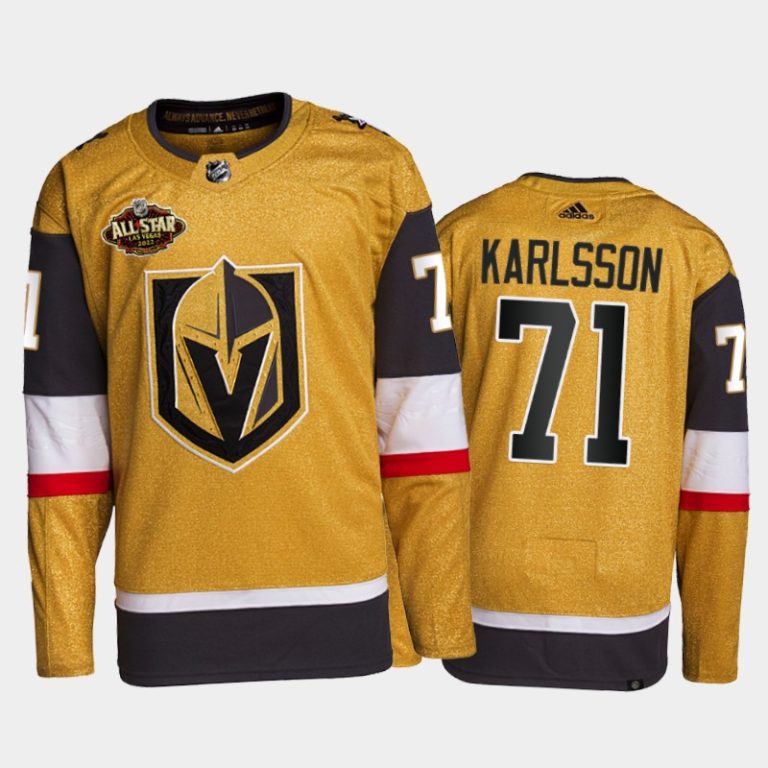 Men Vegas Golden Knights William Karlsson 2022 All-Star Jersey Gold Primegreen Uniform