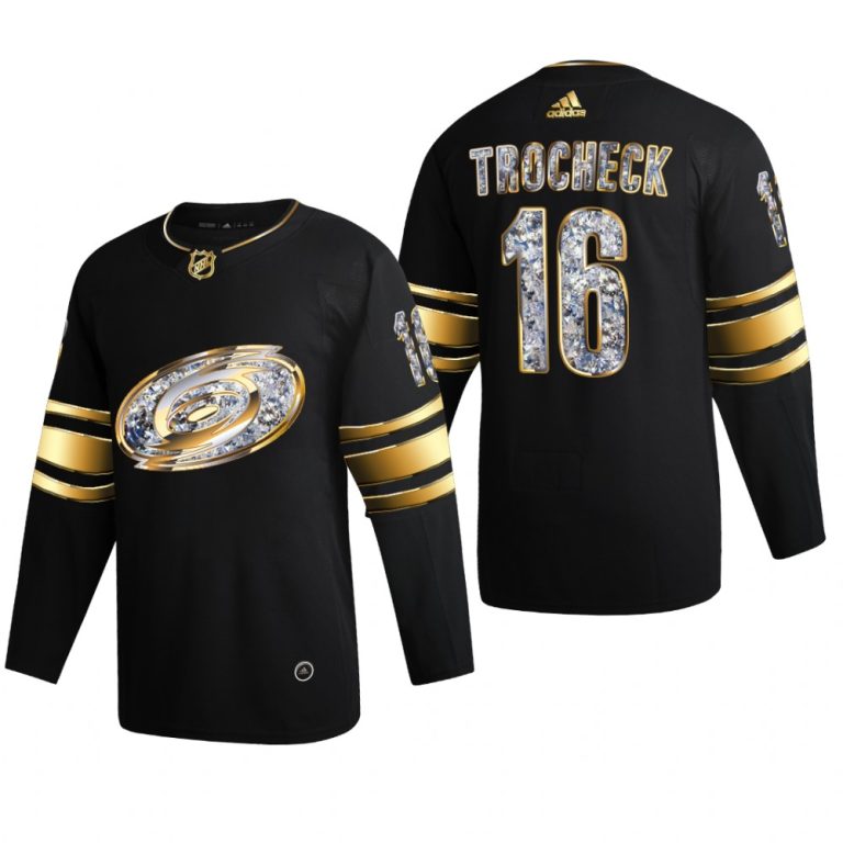 Men Vincent Trocheck #16 Carolina Hurricanes 2022 Stanley Cup Playoffs Black Diamond Edition Jersey