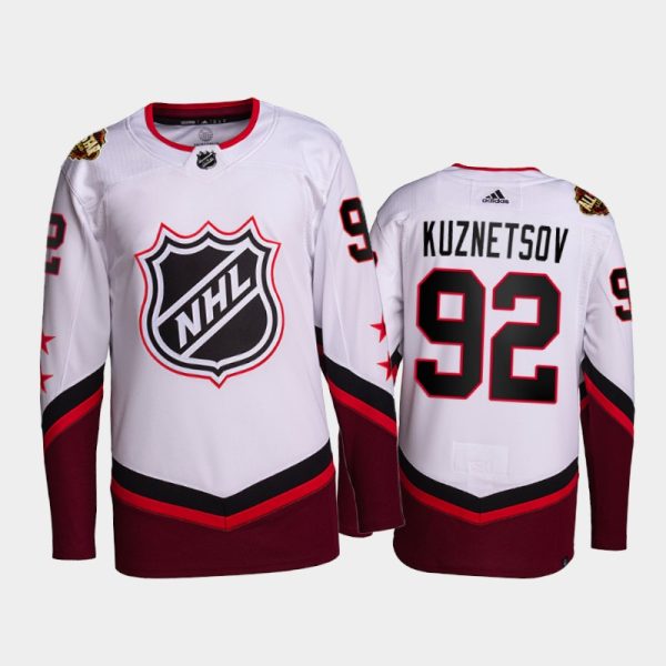 Men Washington Capitals Evgeny Kuznetsov 2022 NHL All-Star Jersey White Eastern Primegreen Uniform