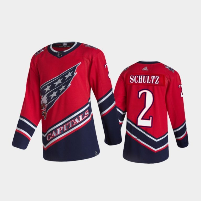 Men Washington Capitals Justin Schultz #2 Reverse Retro 2021 Red Jersey