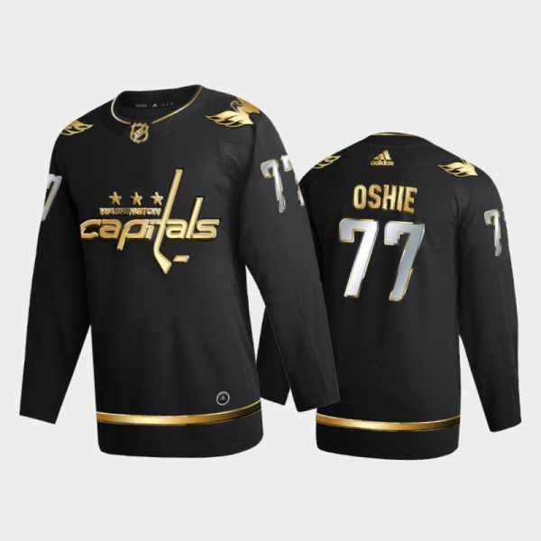 Men Washington Capitals T.J. Oshie #77 2020-21 Golden Black Limited Edition Jersey