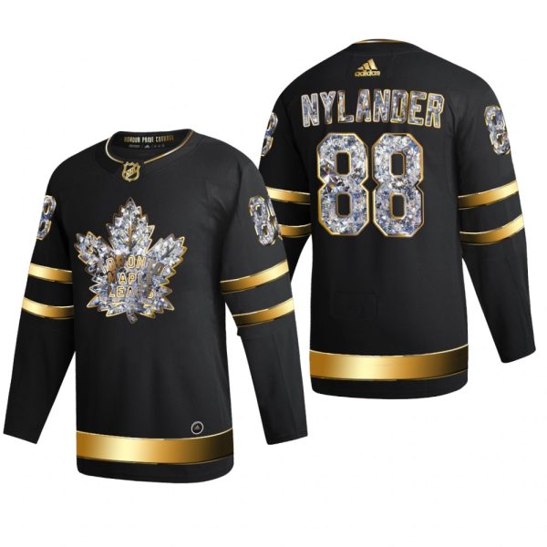 Men William Nylander #88 Toronto Maple Leafs 2022 Stanley Cup Playoffs Black Diamond Edition Jersey