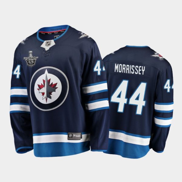 Men Winnipeg Jets Josh Morrissey #44 2020 Stanley Cup Playoffs Navy Home Jersey