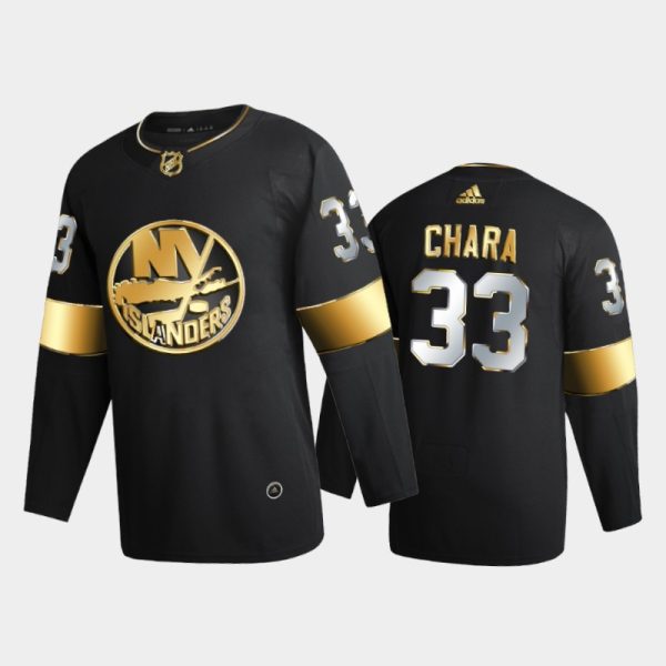 Men Zdeno Chara #33 New York Islanders Golden Edition Black Jersey