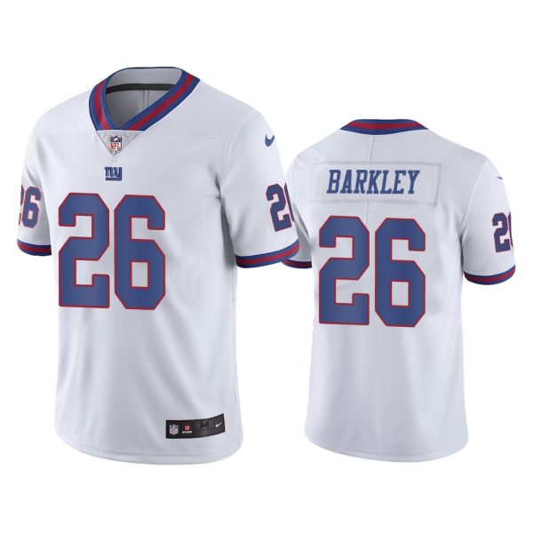 Nike New York Giants Saquon Barkley #26 Men White Color Rush Limited Jersey