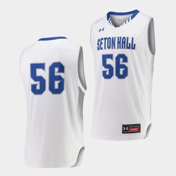 Seton Hall Pirates #56 White Replica Under Armour College Basketball Jersey