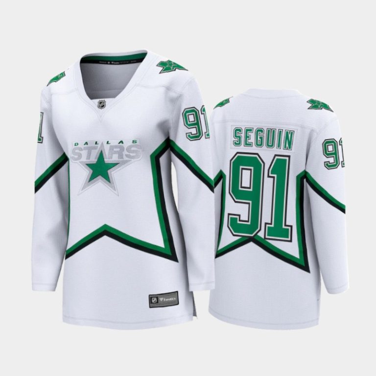 Women 2020-21 Dallas Stars Tyler Seguin #91 Reverse Retro Special Edition Breakaway Player Jersey - White