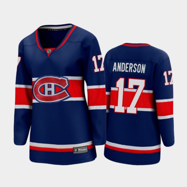 Women 2020-21 Montreal Canadiens Josh Anderson #17 Special Edition Jersey - Blue