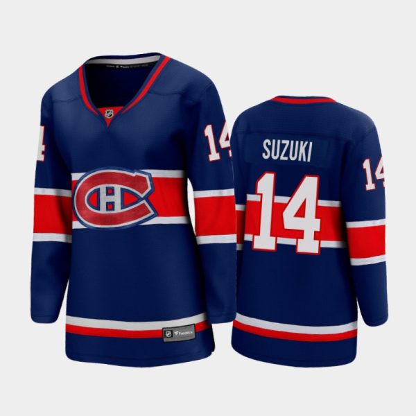 Women 2020-21 Montreal Canadiens Nick Suzuki #14 Special Edition Jersey - Blue