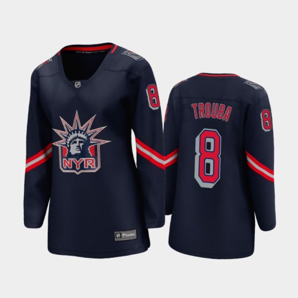 Women 2020-21 New York Rangers Jacob Trouba #8 Reverse Retro Special Edition Breakaway Player Jersey - Blue