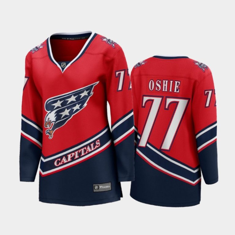 Women 2020-21 Washington Capitals T.J. Oshie #77 Reverse Retro Special Edition Breakaway Player Jersey - Red