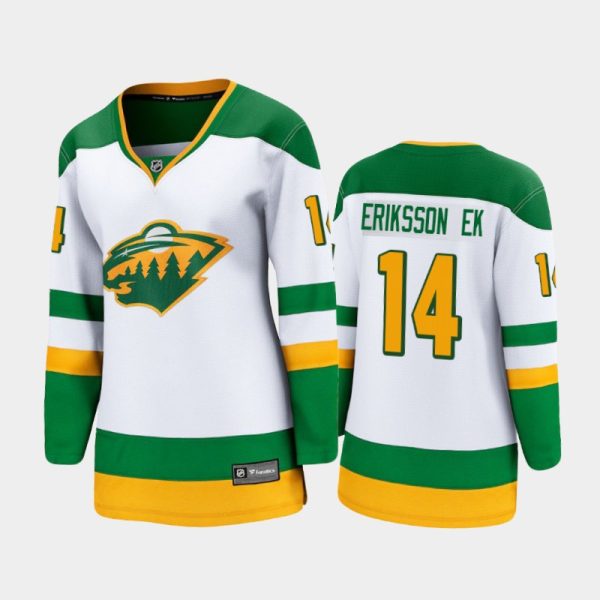 Women 2021 Minnesota Wild Joel Eriksson Ek #14 Special Edition Jersey - White