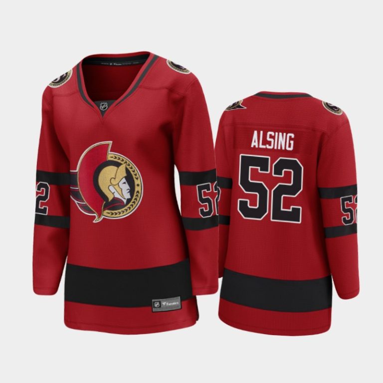 Women 2021 Ottawa Senators Olle Alsing #52 Reverse Retro Jersey - Red