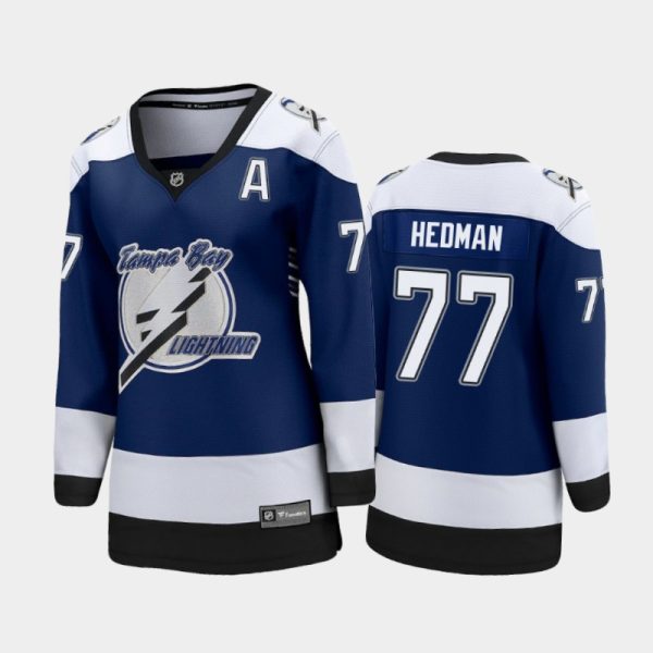 Women 2021 Tampa Bay Lightning Victor Hedman #77 Special Edition Jersey - Blue