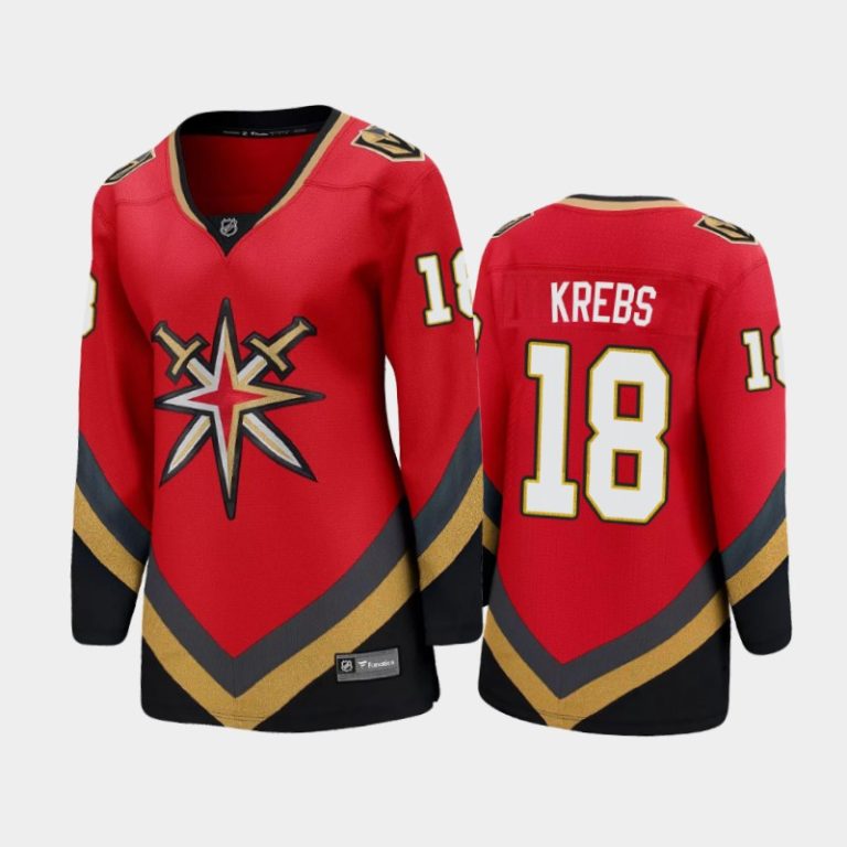 Women 2021 Vegas Golden Knights Peyton Krebs #18 Reverse Retro Jersey - Red