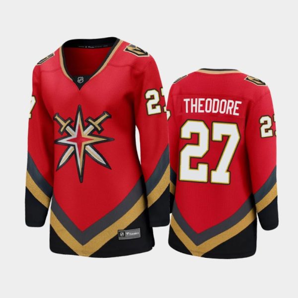 Women 2021 Vegas Golden Knights Shea Theodore #27 Special Edition Jersey - Red