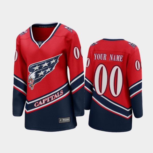 Women 2021 Washington Capitals Custom #00 Special Edition Jersey - Red