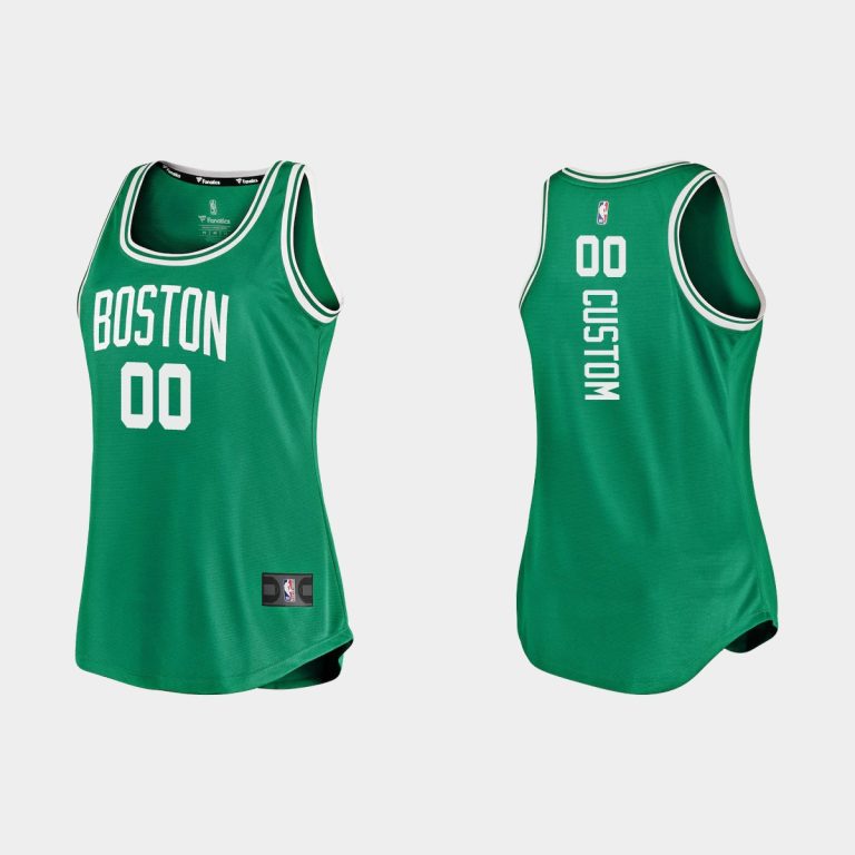 Women Boston Celtics #00 All Players Icon Edition Green Tank Jersey