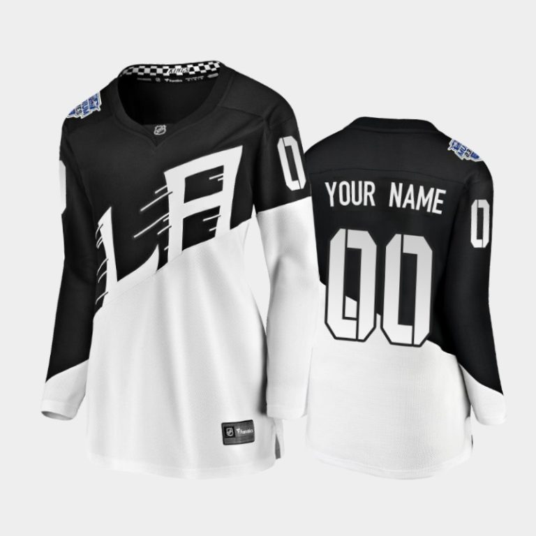 Women Custom #00 Kings 2020 Stadium Series Breakaway Player Black Jersey