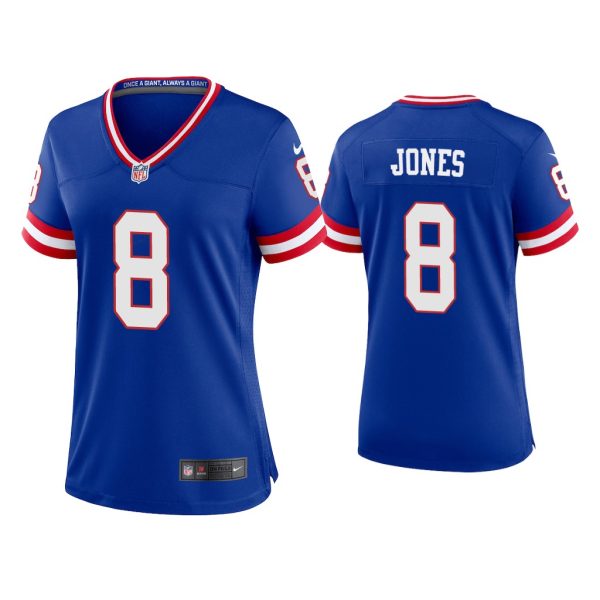 Women Daniel Jones New York Giants Royal Classic Game Jersey