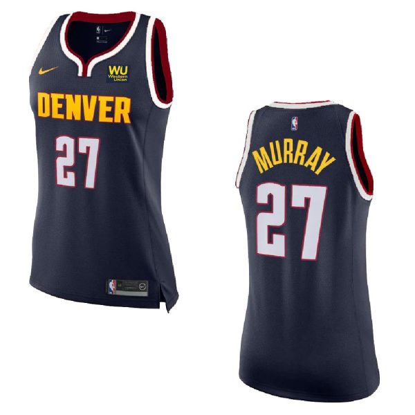 Women Denver Nuggets Jamal Murray #27 Icon Edition Navy Jersey