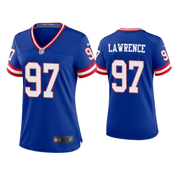 Women Dexter Lawrence New York Giants Royal Classic Game Jersey