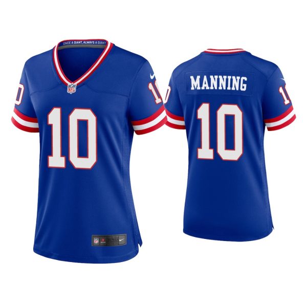 Women Eli Manning New York Giants Royal Classic Game Jersey