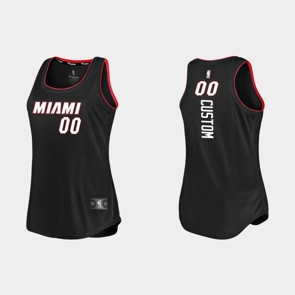 Women Miami Heat #00 All Players Icon Edition Black Tank Jersey