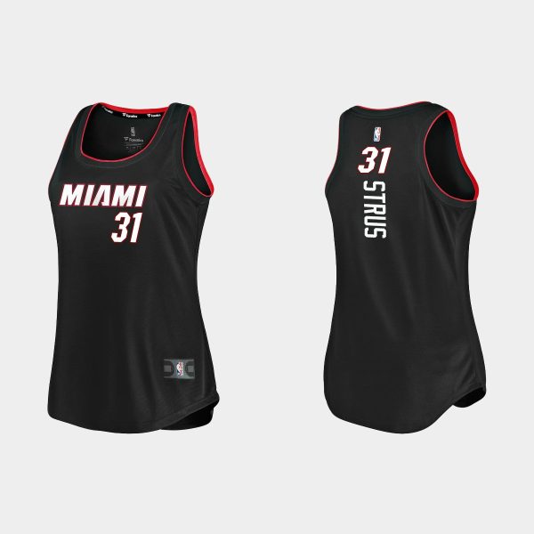 Women Miami Heat #31 Max Strus Icon Edition Black Tank Jersey