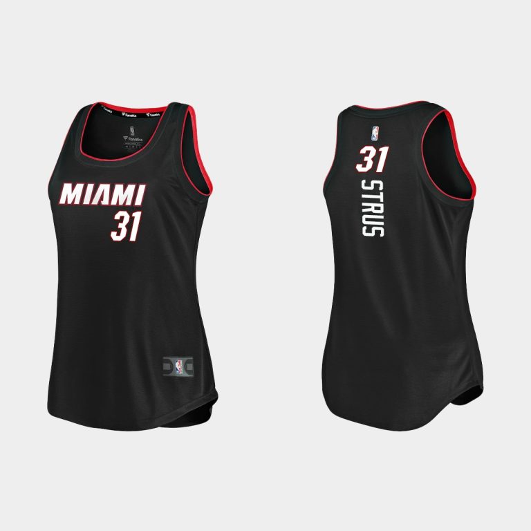 Women Miami Heat #31 Max Strus Icon Edition Black Tank Jersey