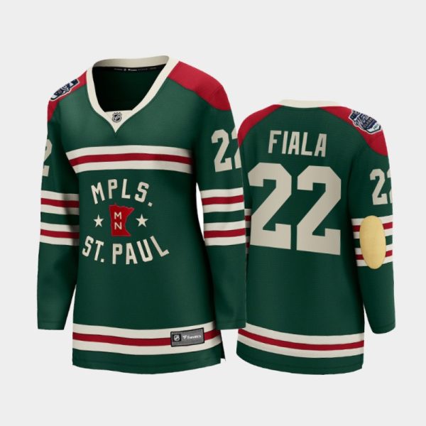 Women Minnesota Wild Kevin Fiala #22 2022 Winter Classic State Of Hockey Jersey Green