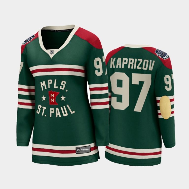 Women Minnesota Wild Kirill Kaprizov #97 2022 Winter Classic State Of Hockey Jersey Green