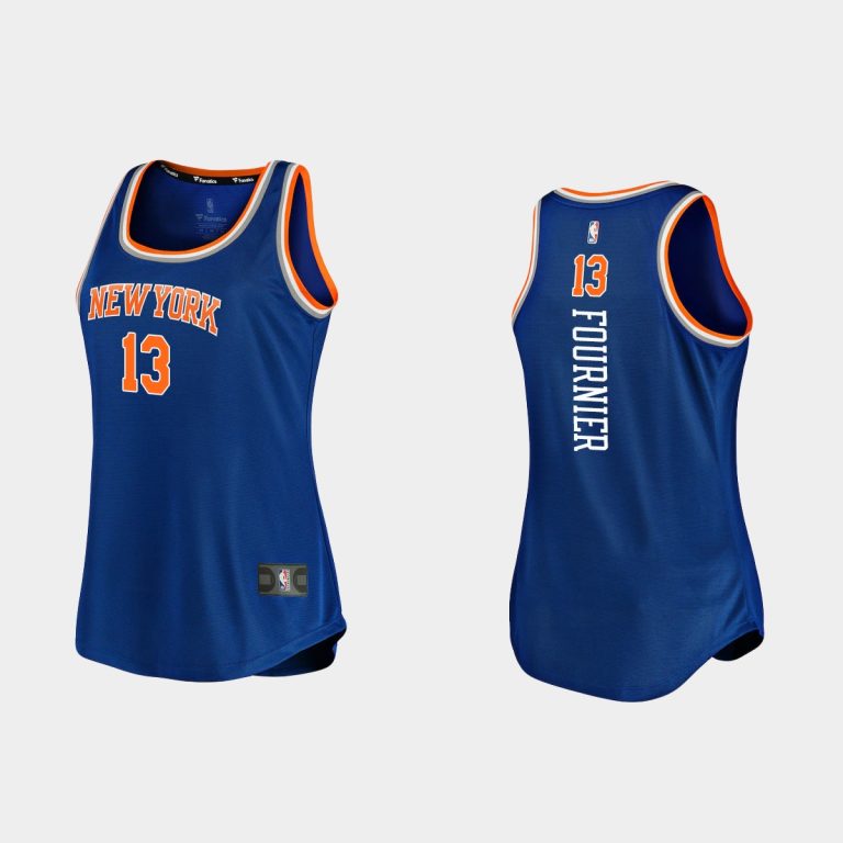 Women New York Knicks #13 Evan Fournier Icon Edition Royal Tank Jersey