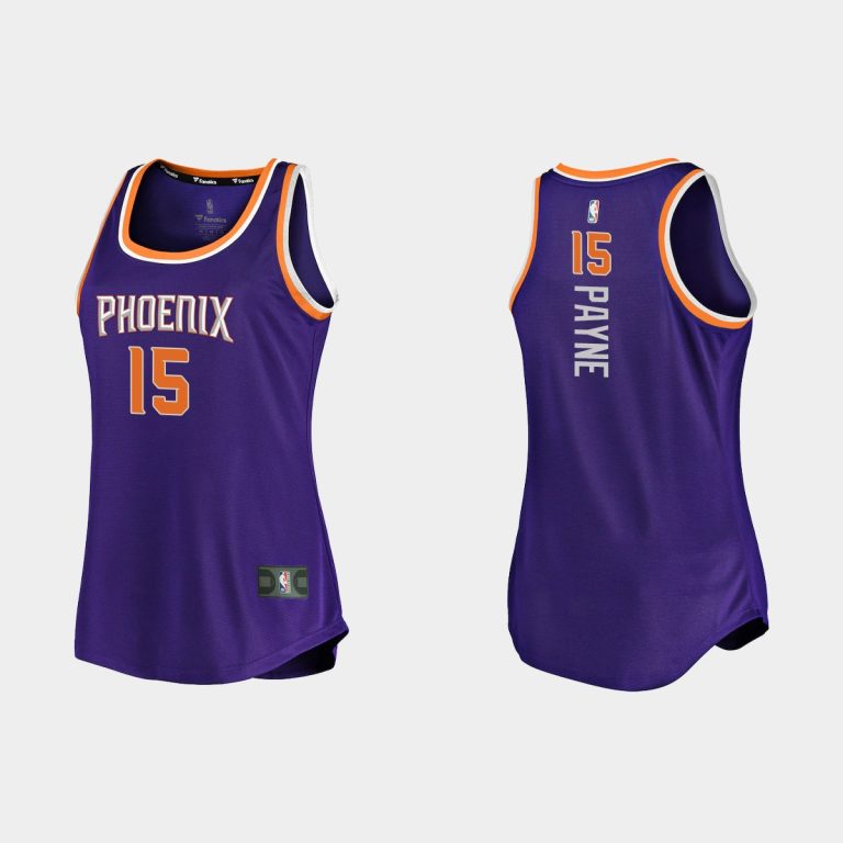 Women Phoenix Suns Cameron Payne #15 Icon Edition Jersey Purple