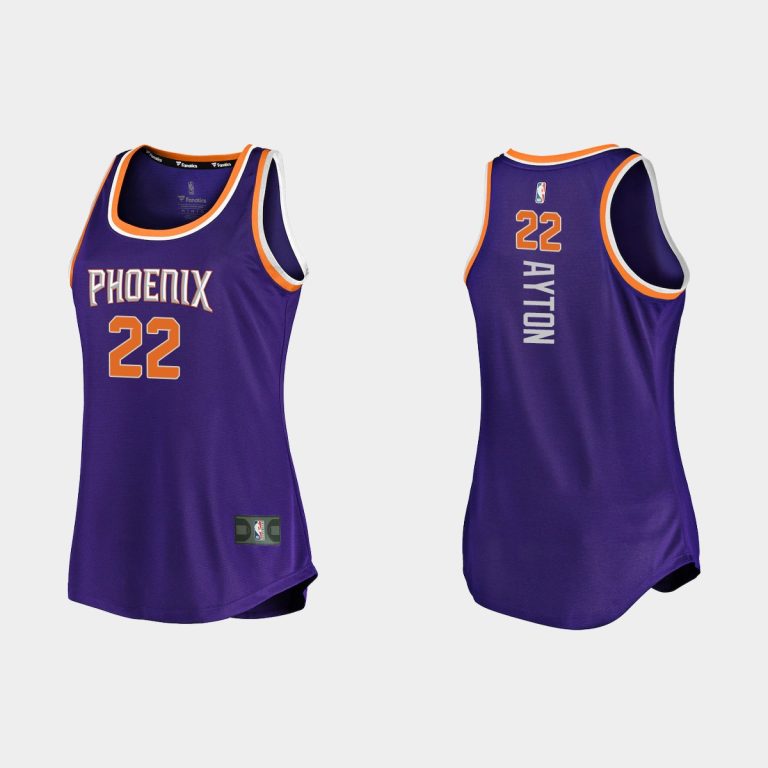 Women Phoenix Suns Deandre Ayton #22 Icon Edition Jersey Purple