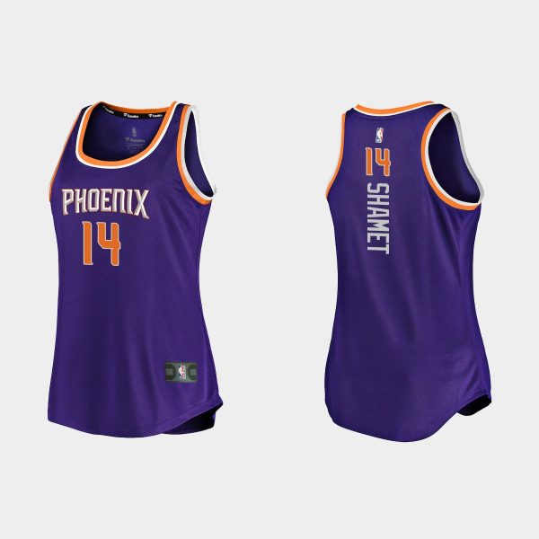 Women Phoenix Suns Landry Shamet #14 Icon Edition Jersey Purple