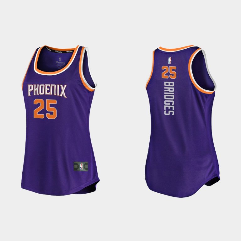 Women Phoenix Suns Mikal Bridges #25 Icon Edition Jersey Purple