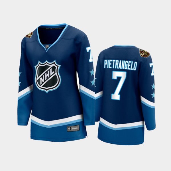 Women Vegas Golden Knights Alex Pietrangelo #7 2022 NHL All-Star Western Jersey Blue