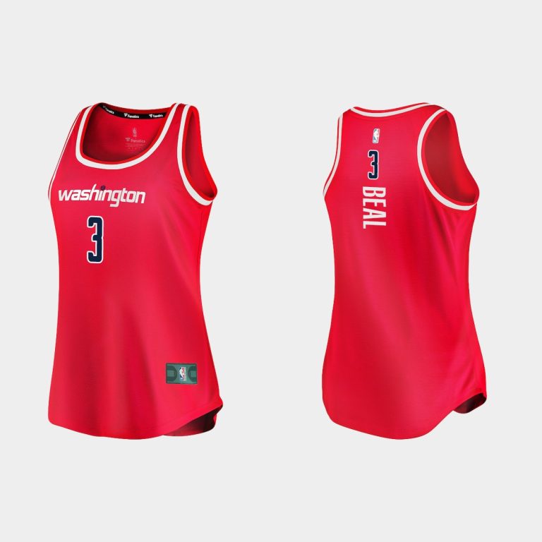 Women Washington Wizards #3 Bradley Beal Icon Edition Red Tank Jersey