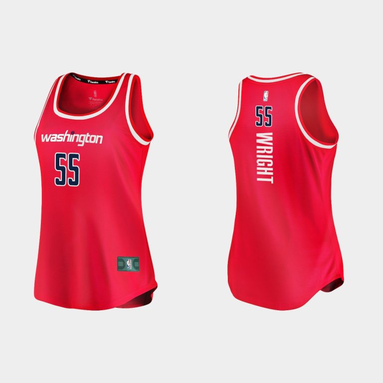 Women Washington Wizards #55 Delon Wright Icon Edition Red Tank Jersey