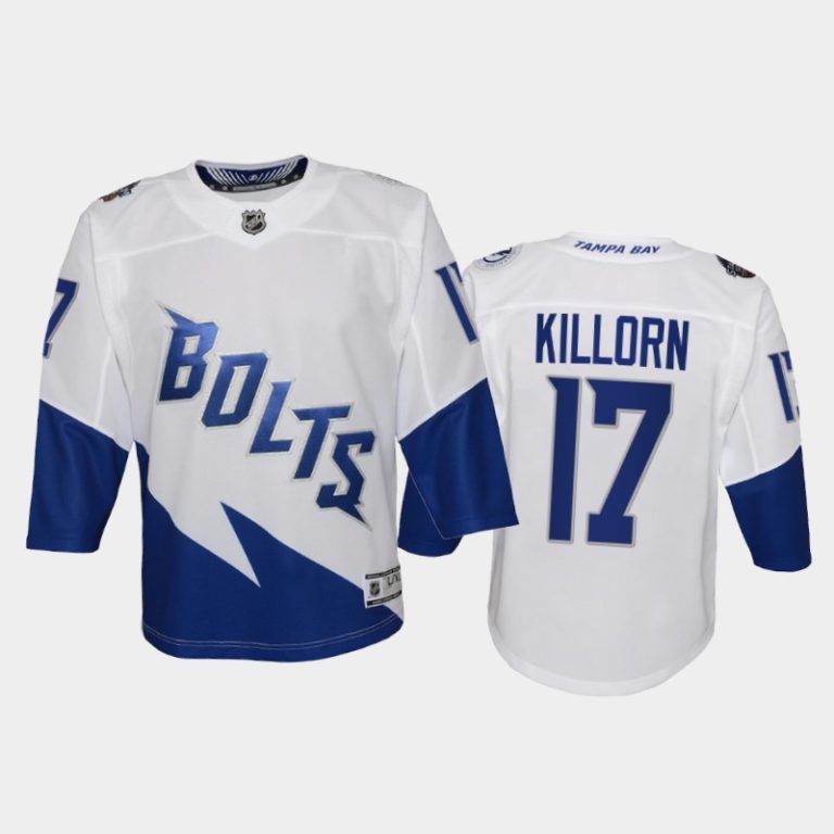 Youth Alex Killorn #17 Lightning 2022 Stadium Series White Jersey