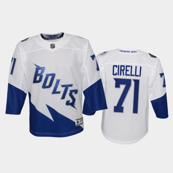 Youth Anthony Cirelli #71 Lightning 2022 Stadium Series White Jersey