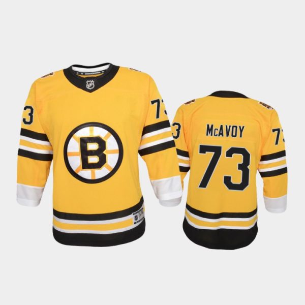 Youth Boston Bruins Charlie McAvoy #73 Reverse Retro 2020-21 Replica Gold Jersey