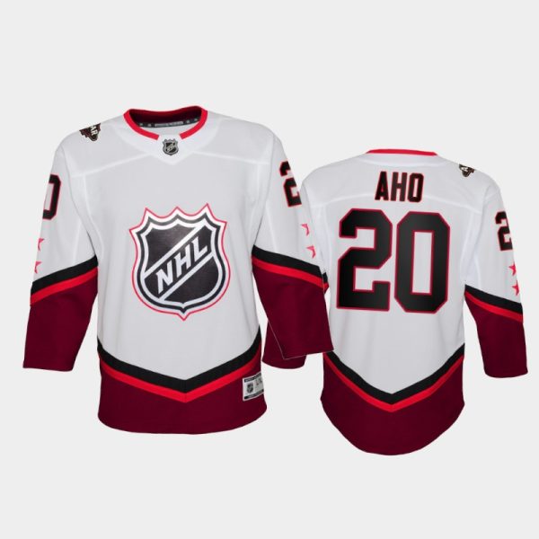 Youth Carolina Hurricanes Sebastian Aho #20 2022 NHL All-Star Eastern White Jersey