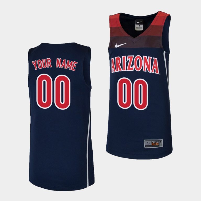 Youth Custom Arizona Wildcats #00 Navy Replica College Basketball Jersey