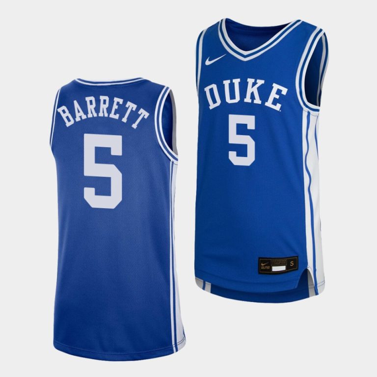 Youth Duke Blue Devils Duke Blue Devils RJ Barrett #5 Royal 2019-20 Replica College Basketball Jersey