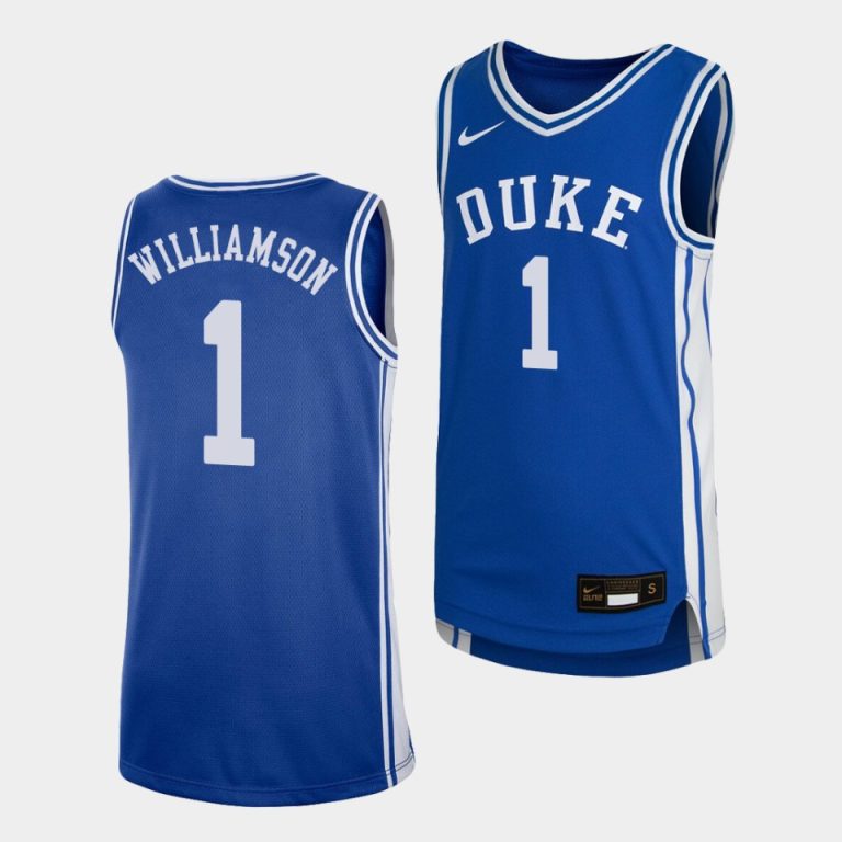 Youth Duke Blue Devils Duke Blue Devils Zion Williamson #1 Royal 2019-20 Replica College Basketball Jersey