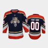 Youth Florida Panthers Custom #00 Reverse Retro 2020-21 Replica Navy Jersey