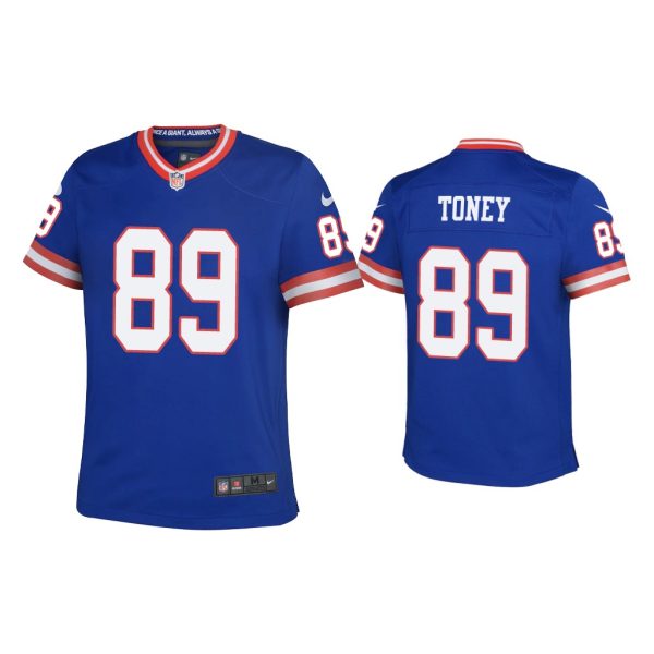 Youth Kadarius Toney New York Giants Royal Classic Game Jersey